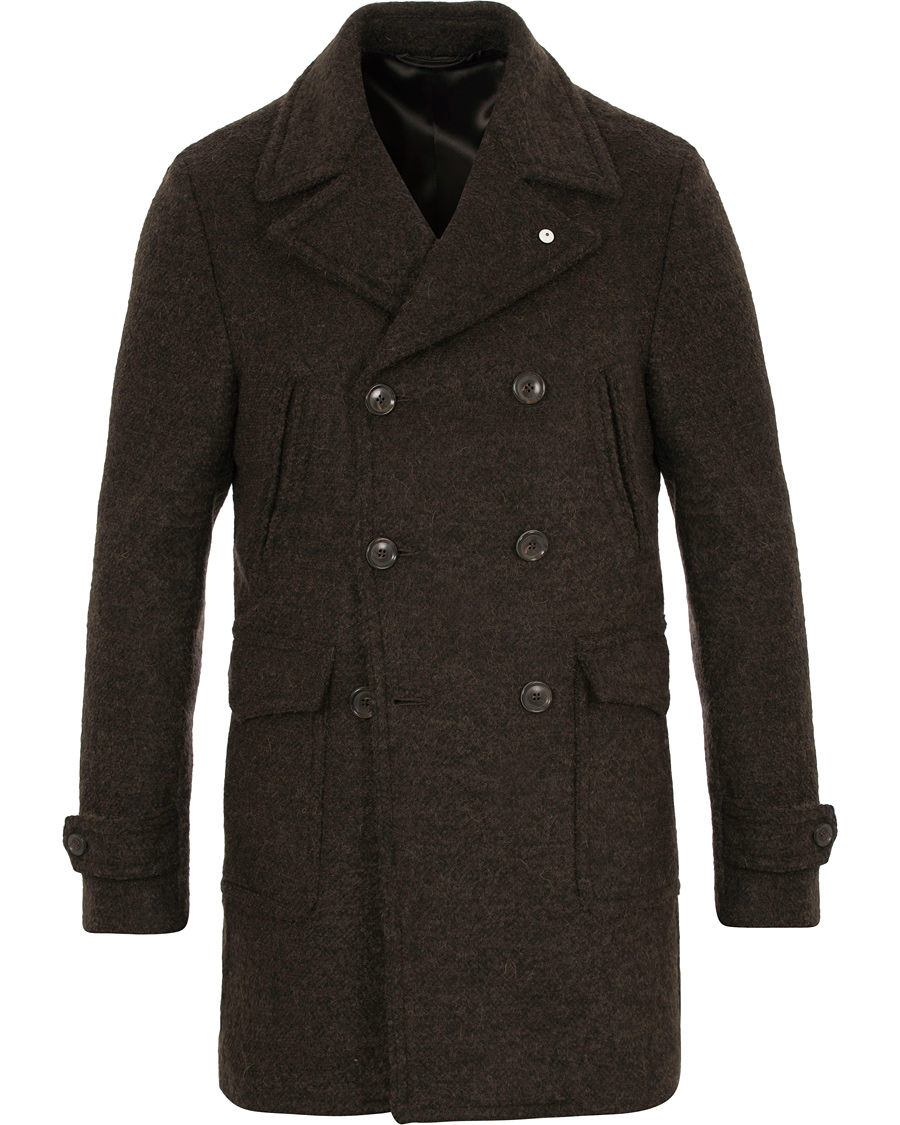 Uomini | Giacche | L.B.M. 1911 | Wool Double Breasted Coat Brown
