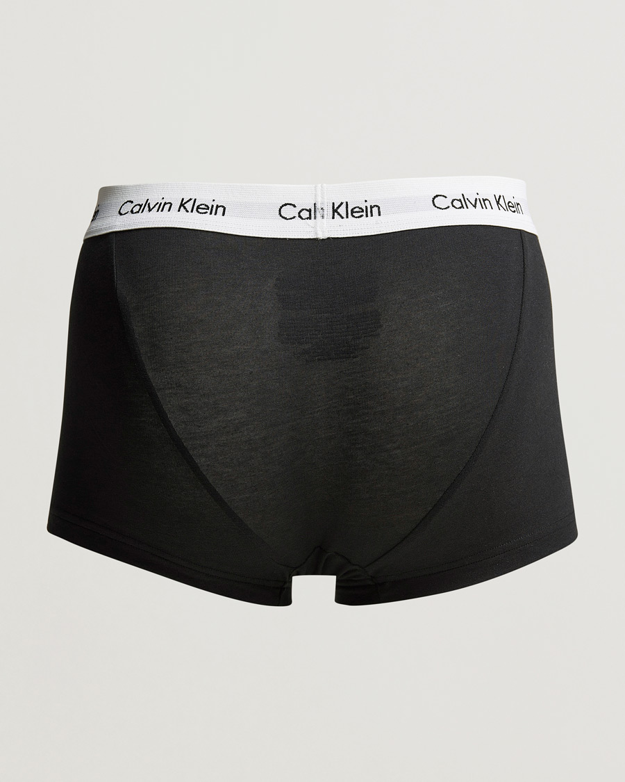 Uomini | Bauli | Calvin Klein | Cotton Stretch Low Rise Trunk 3-Pack Black/White/Grey