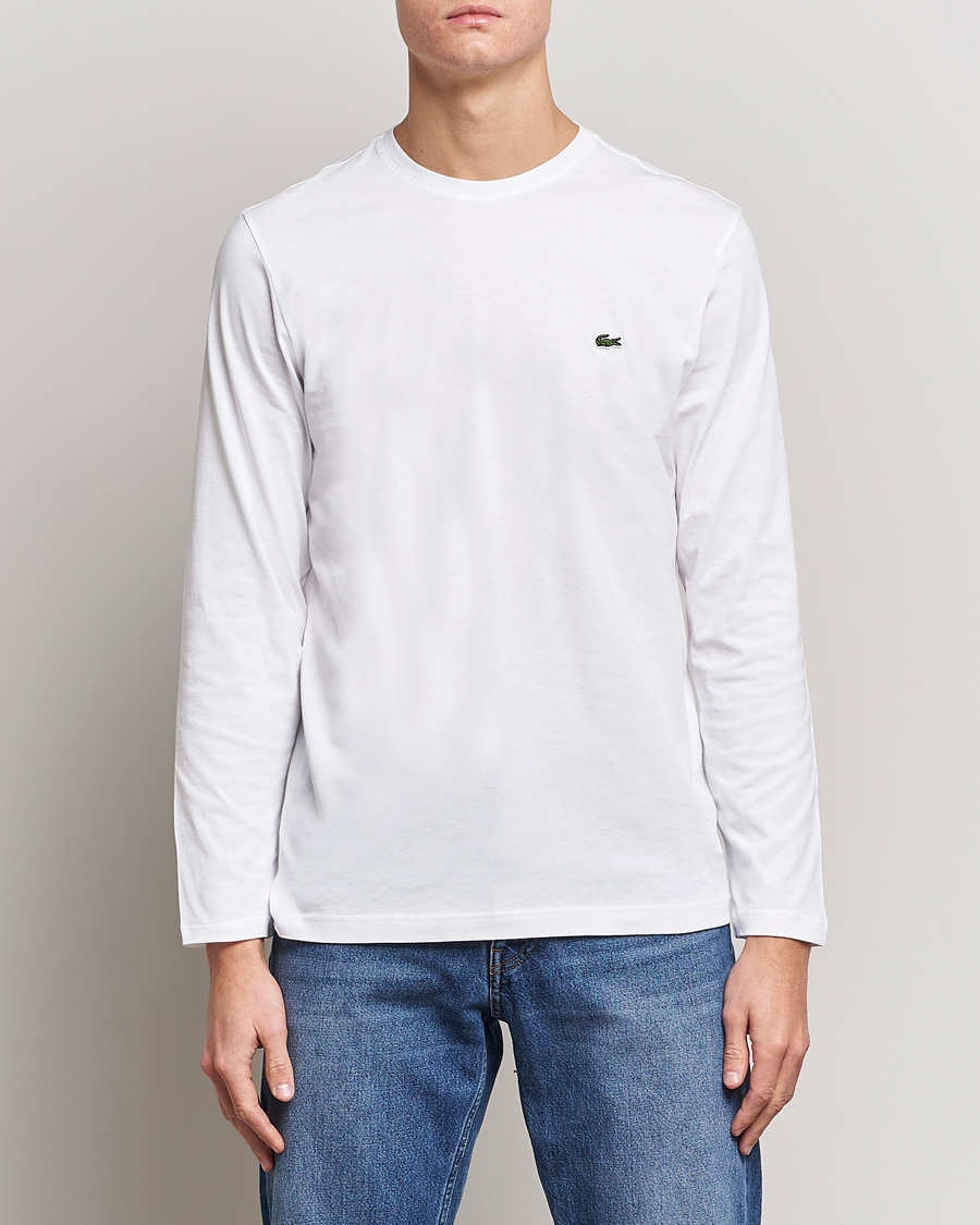 Uomini | Camicie a maniche lunghe | Lacoste | Long Sleeve Crew Neck T-Shirt White