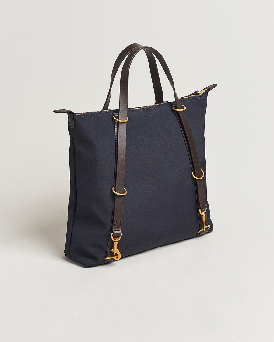 Uomini | Accessori | Mismo | M/S Nylon Day Pack Navy/Dark Brown