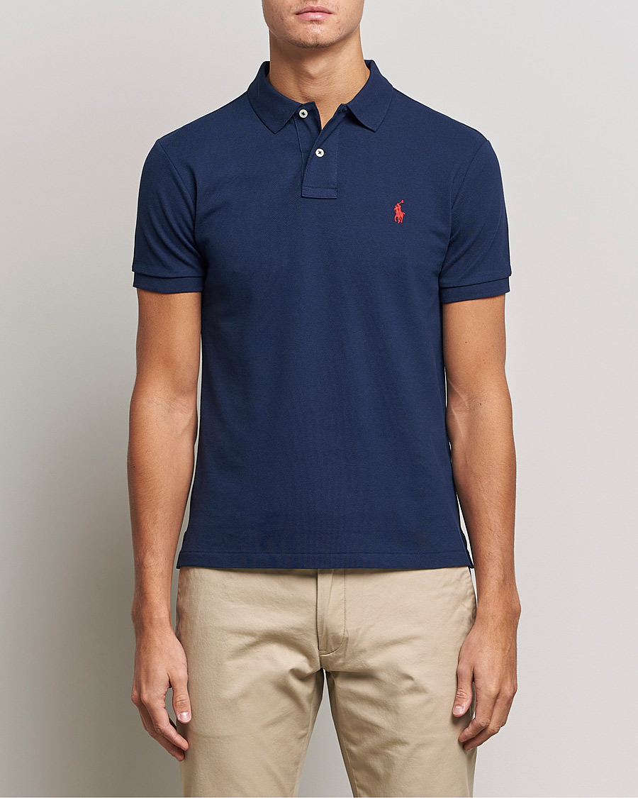 Uomini | Polo | Polo Ralph Lauren | Slim Fit Polo Newport Navy