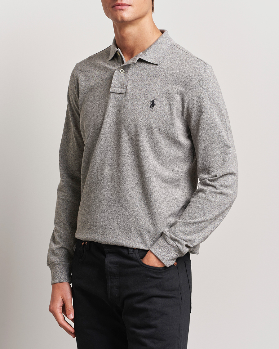 Uomini |  | Polo Ralph Lauren | Custom Slim Fit Long Sleeve Polo Canterbury Heather