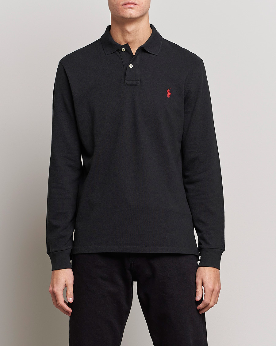 Uomini | Polo a maniche lunghe | Polo Ralph Lauren | Slim Fit Long Sleeve Polo Polo Black