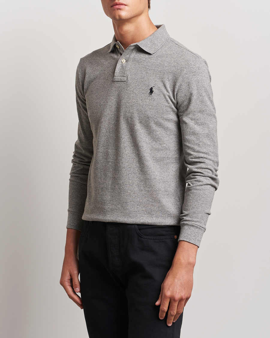 Uomini | Polo | Polo Ralph Lauren | Slim Fit Long Sleeve Polo Canterbury Heather