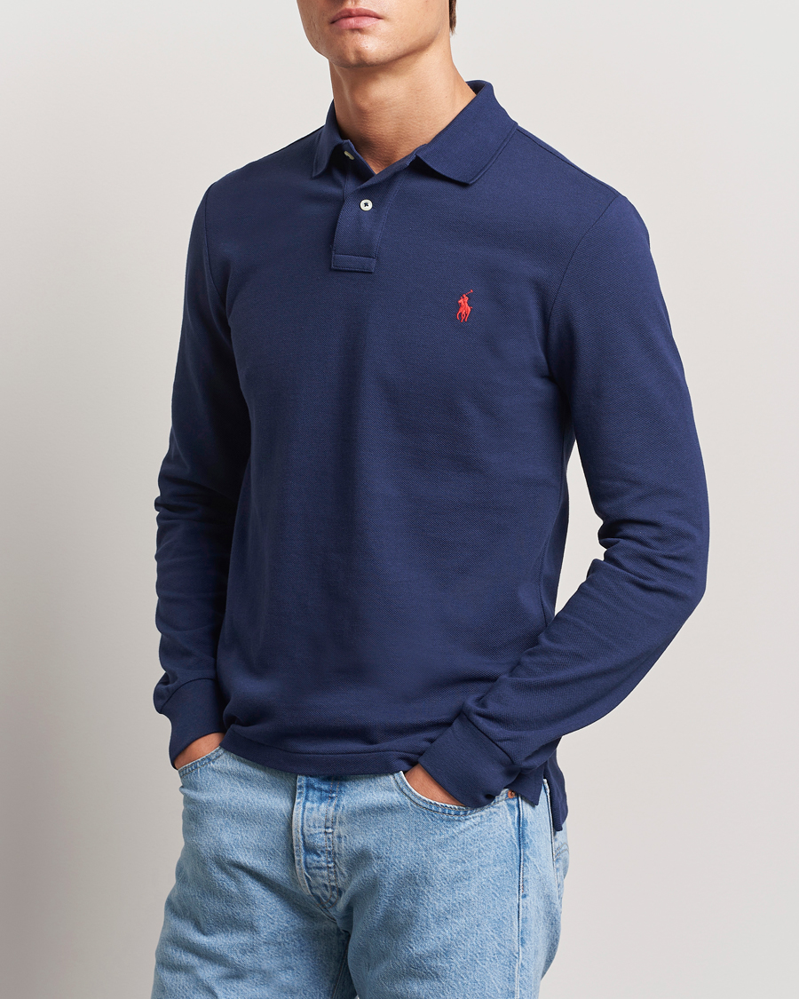 Uomini | Polo a maniche lunghe | Polo Ralph Lauren | Slim Fit Long Sleeve Polo Newport Navy