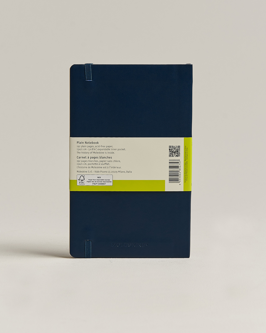 Uomini | Moleskine | Moleskine | Plain Soft Notebook Large Sapphire Blue