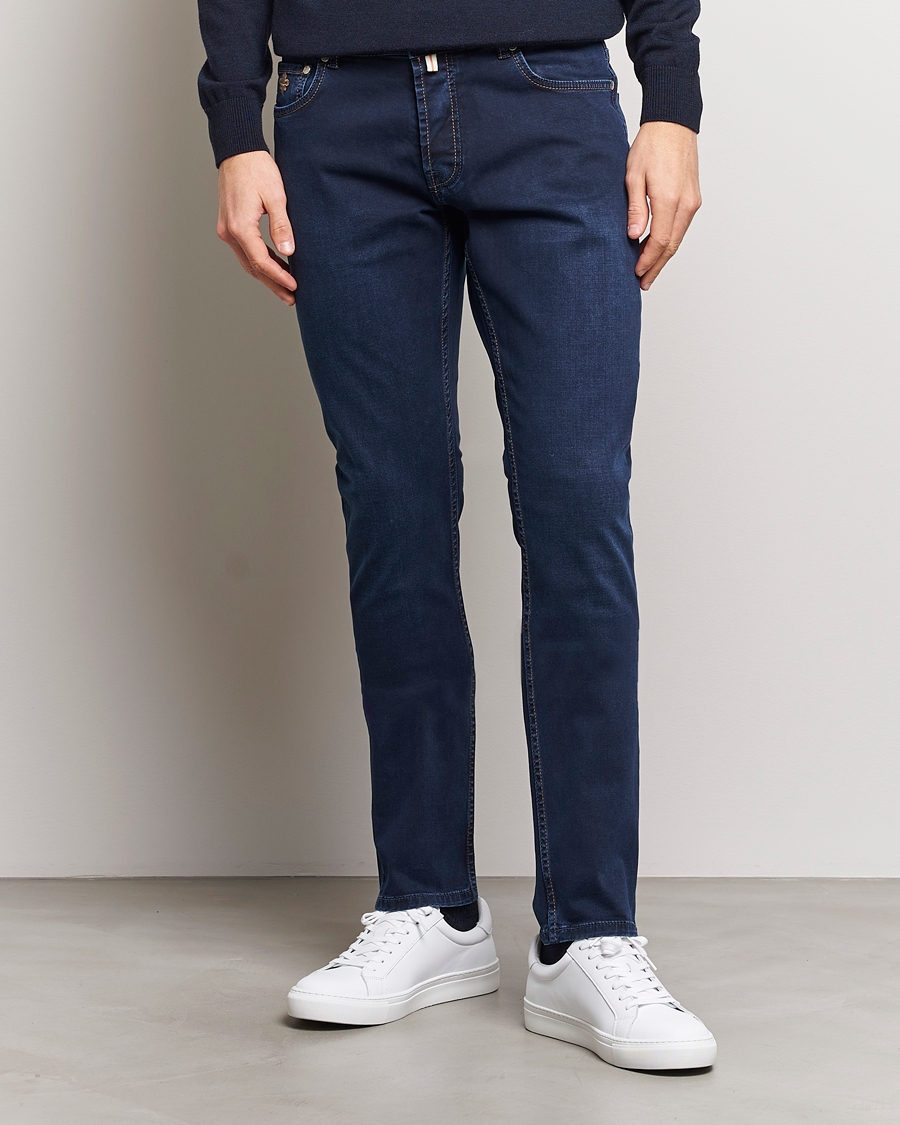 Uomini |  | Morris | Steve Satin Jeans Dark Blue