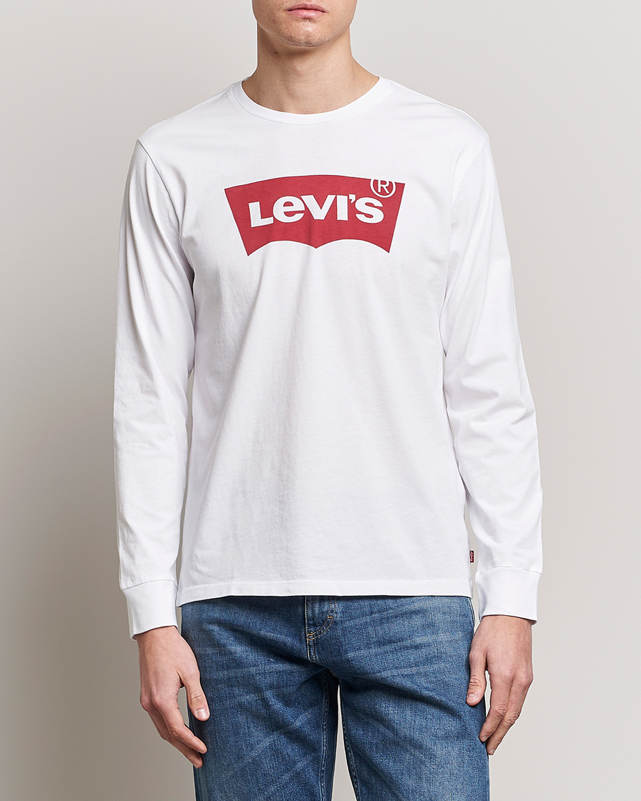 Uomini | T-shirt | Levi\'s | Logo Long Sleeve T-Shirt White