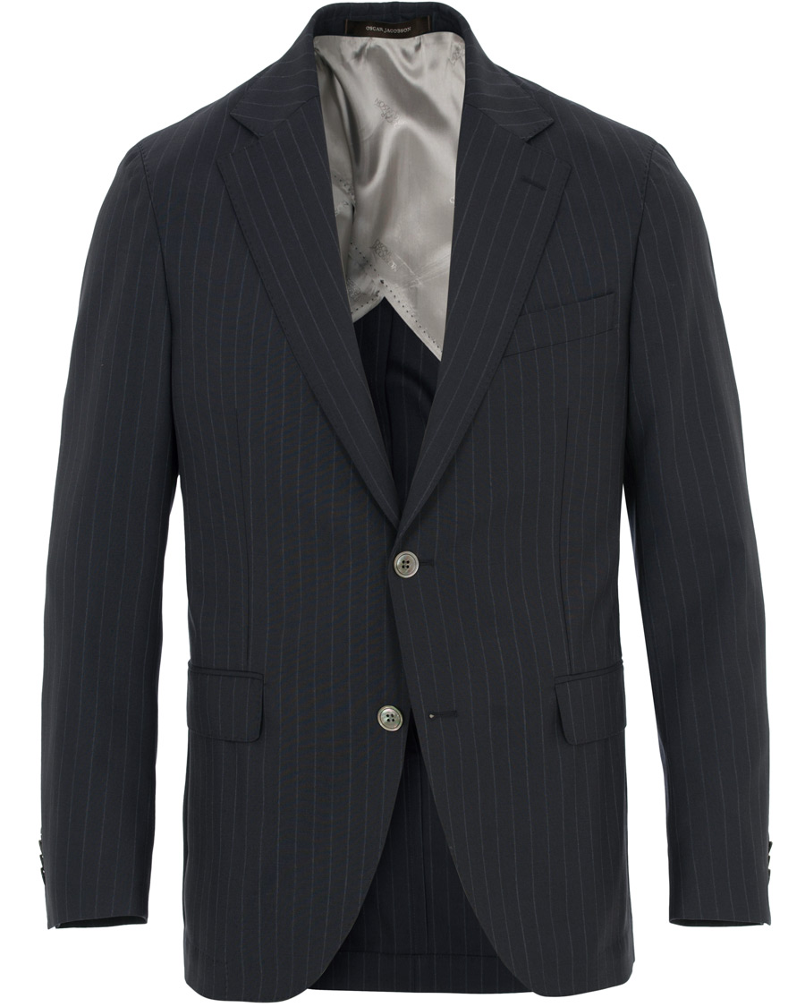 Uomini | Abiti | Oscar Jacobson | Ferry Wool Pinstripe Suit Navy