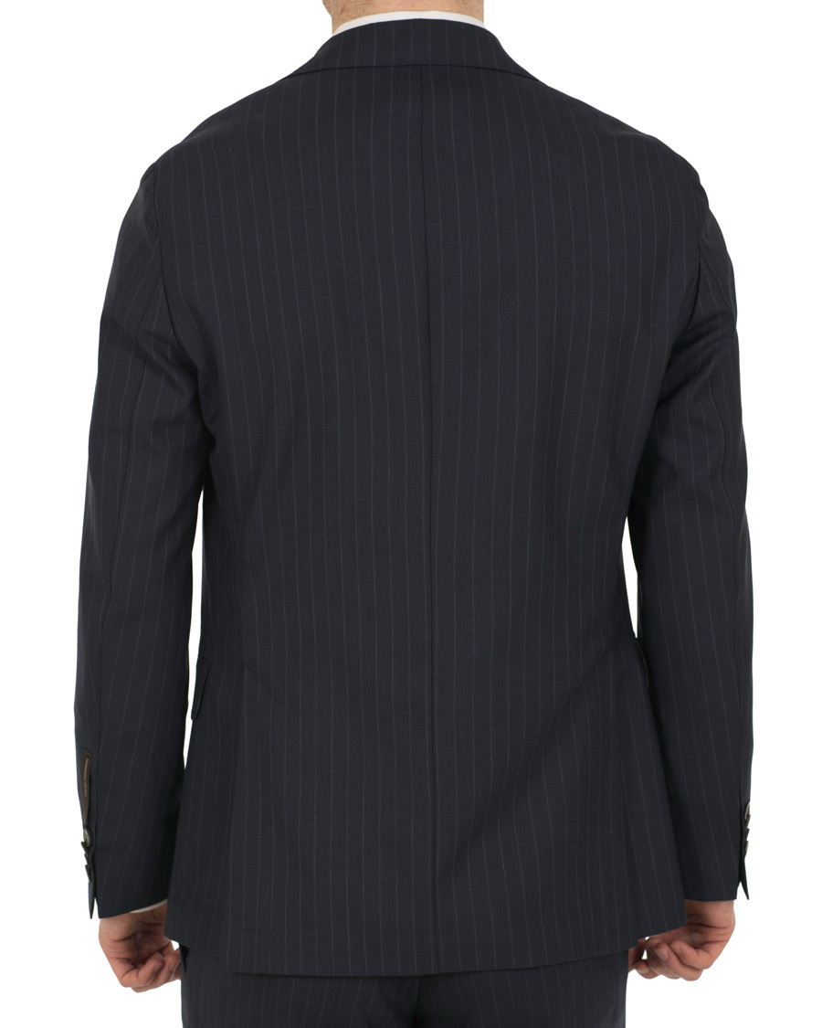Uomini | Abiti | Oscar Jacobson | Ferry Wool Pinstripe Suit Navy