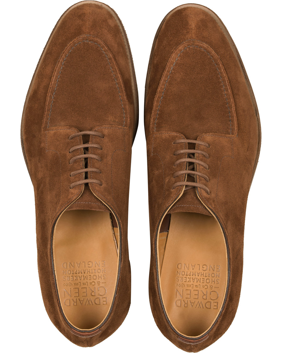 Uomini | Edward Green Dover Unlined Split Toe Derby Polo Suede | Edward Green | Dover Unlined Split Toe Derby Polo Suede