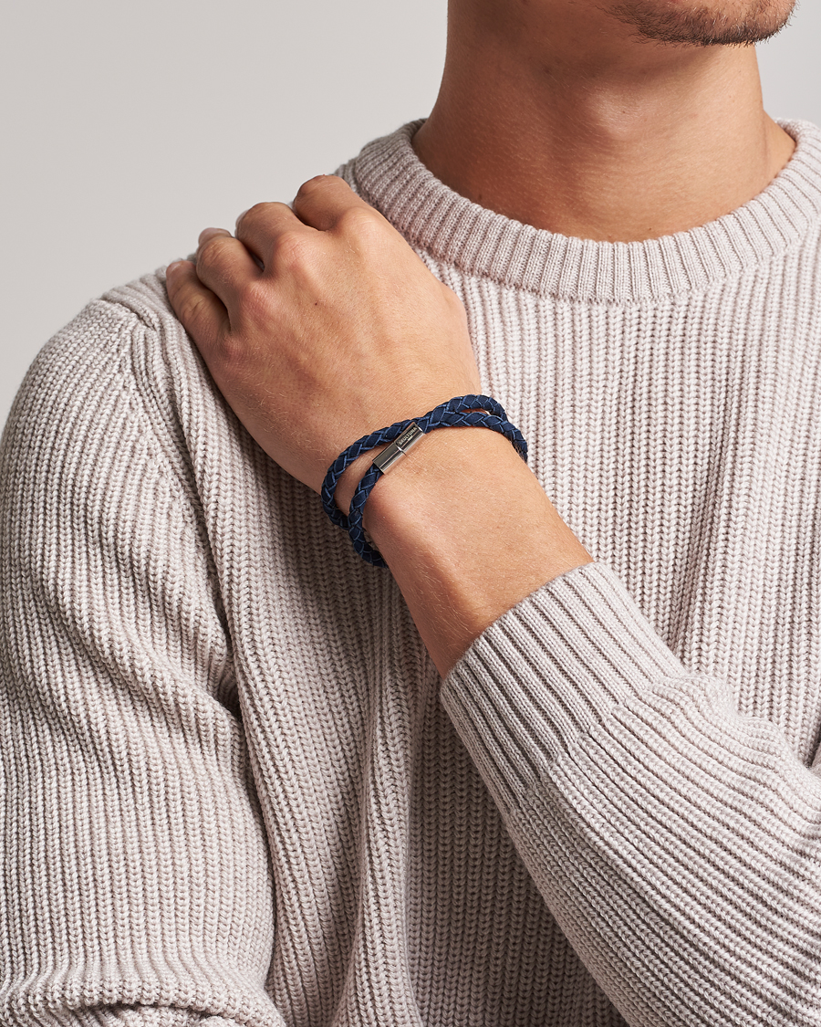 Uomini | Skultuna | Skultuna | The Suede Bracelet Blue