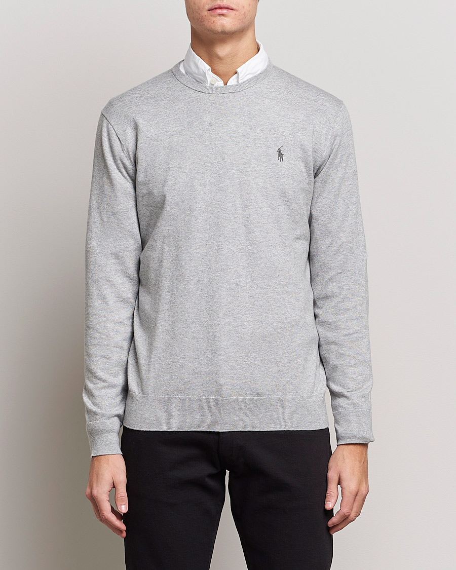 Uomini |  | Polo Ralph Lauren | Pima Cotton Crew Neck Pullover Andover Heather