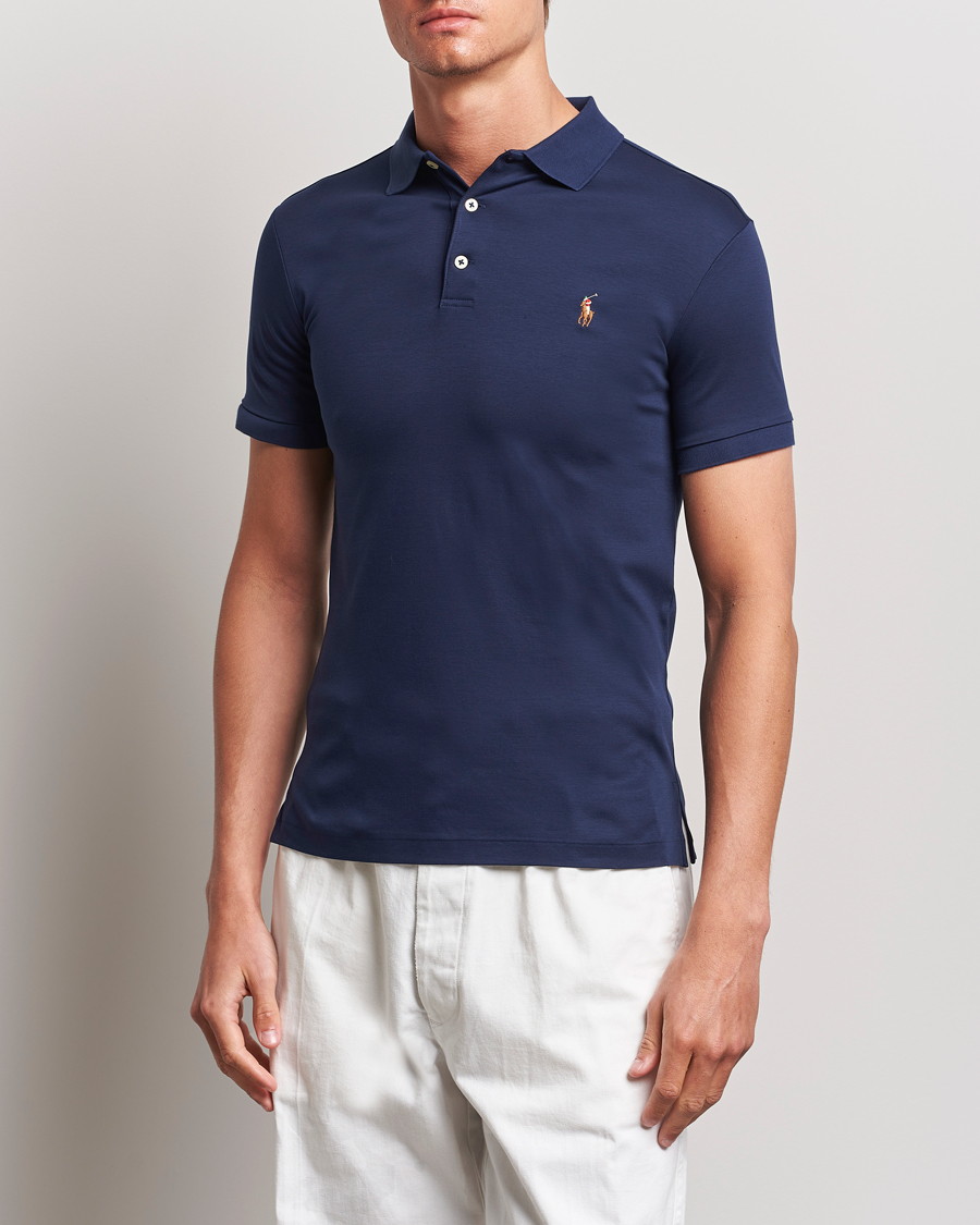 Uomini |  | Polo Ralph Lauren | Slim Fit Pima Cotton Polo Refined Navy