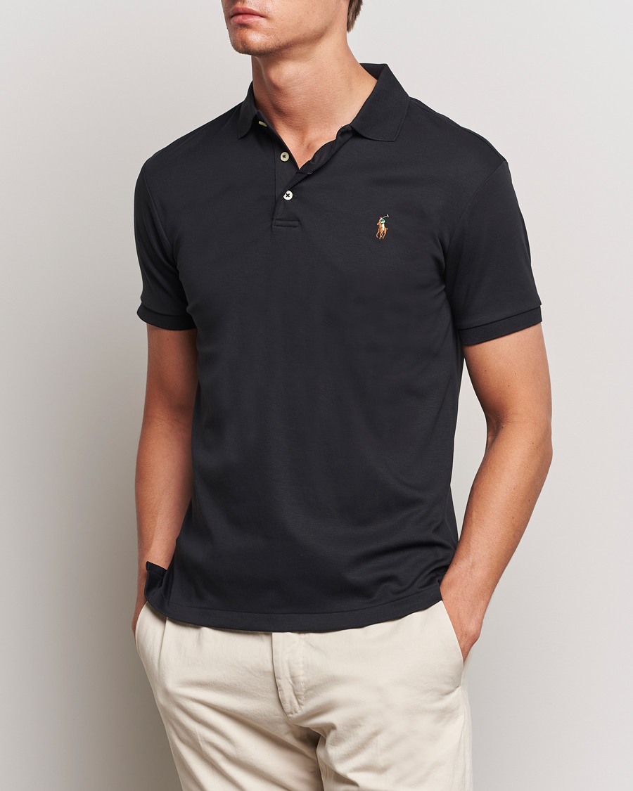 Uomini | Polo a maniche corte | Polo Ralph Lauren | Slim Fit Pima Cotton Polo Polo Black