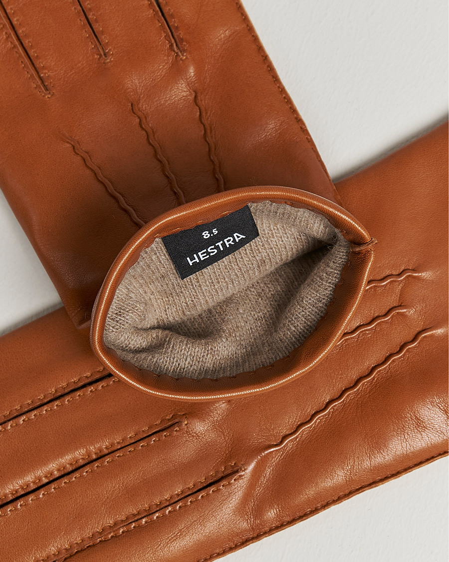 Uomini | Accessori che riscaldano | Hestra | Edward Wool Liner Glove Cognac