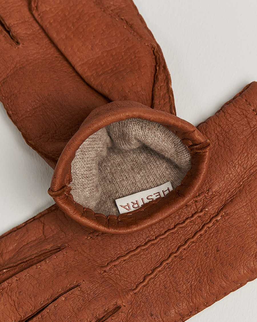 Uomini | Accessori che riscaldano | Hestra | Peccary Handsewn Cashmere Glove Cork