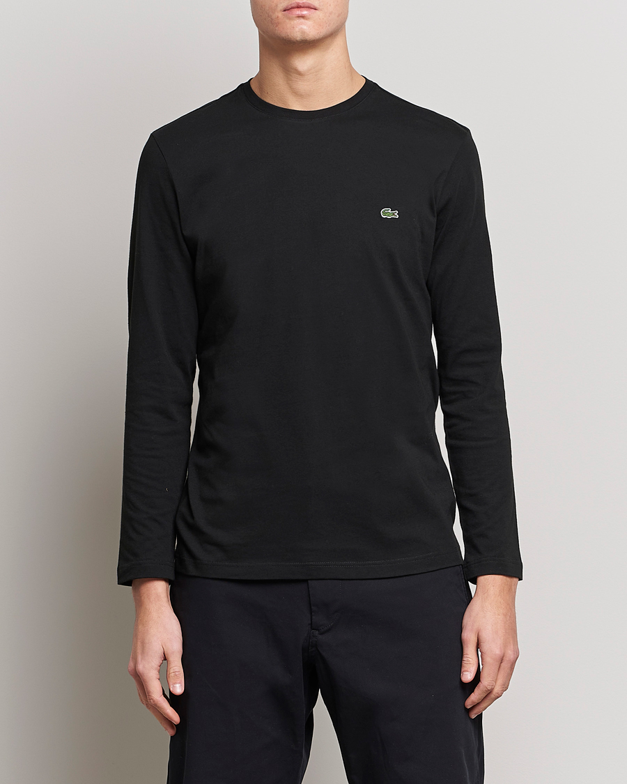 Uomini | Abbigliamento | Lacoste | Long Sleeve Crew Neck T-Shirt Black