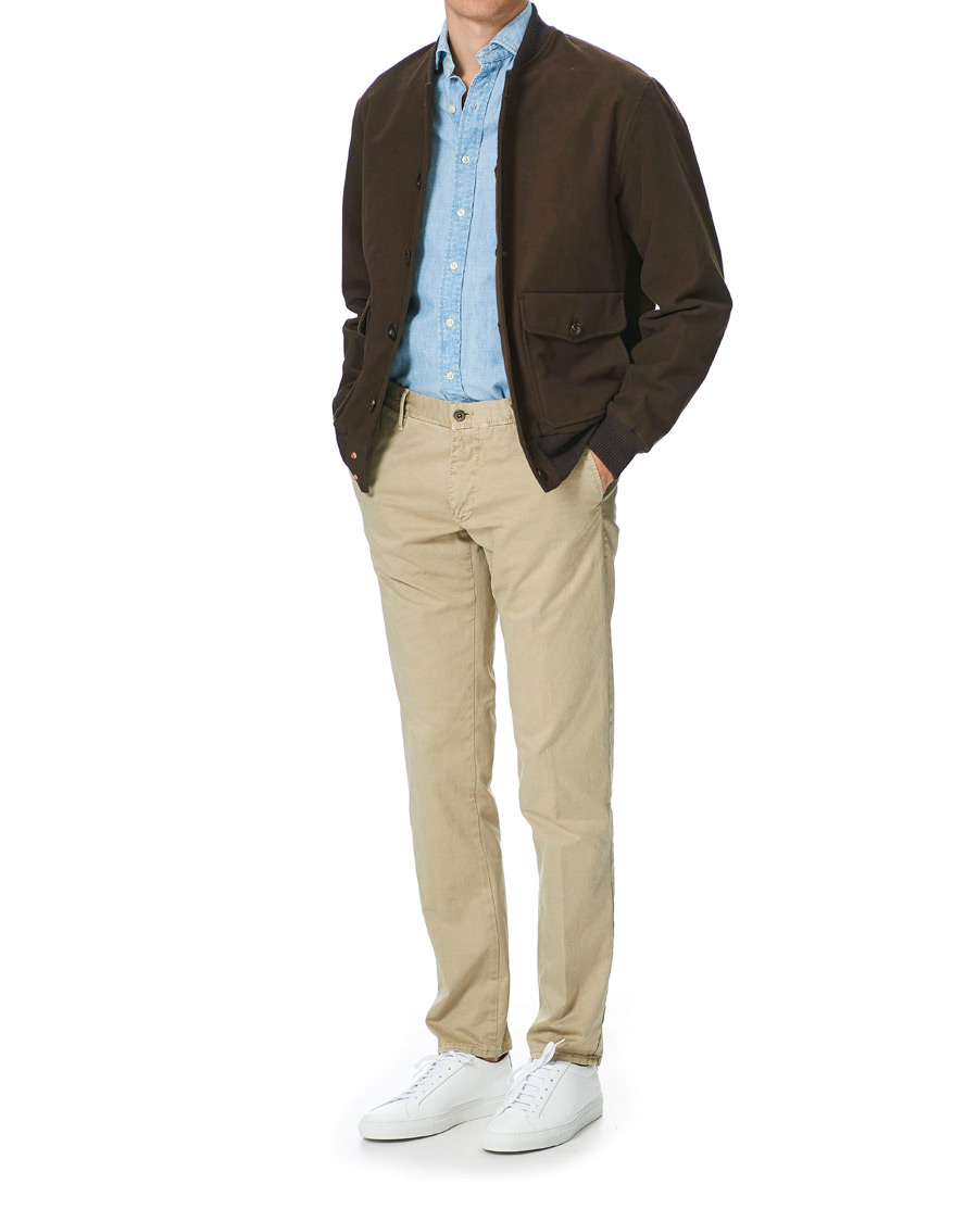 Uomini | Giacche | Private White V.C. | Moleskin Bomber Jacket Brown