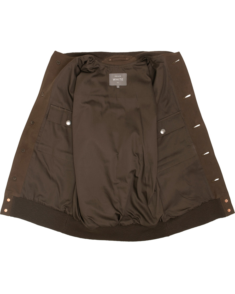 Uomini | Giacche | Private White V.C. | Moleskin Bomber Jacket Brown