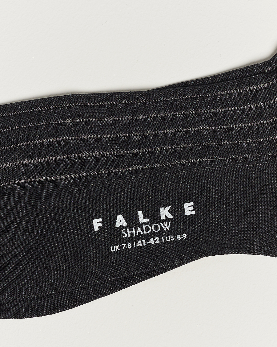 Uomini |  | Falke | Shadow Stripe Sock Grey/White