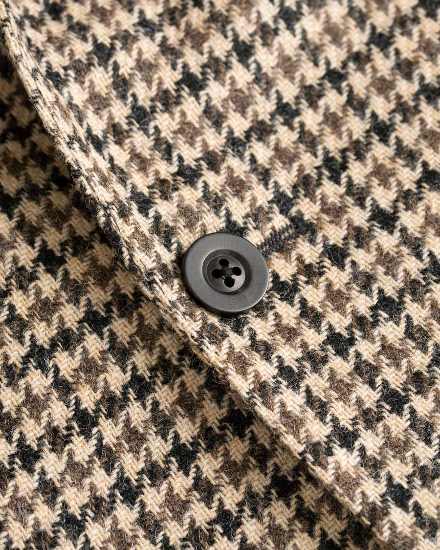 Uomini | Blazers | The Gigi | Degas Single Breasted Houndstooth Tweed Blazer Brown