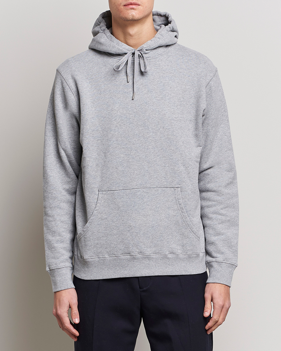 Uomini | Per l'amante della natura | Sunspel | Loopback Hoodie Grey Melange