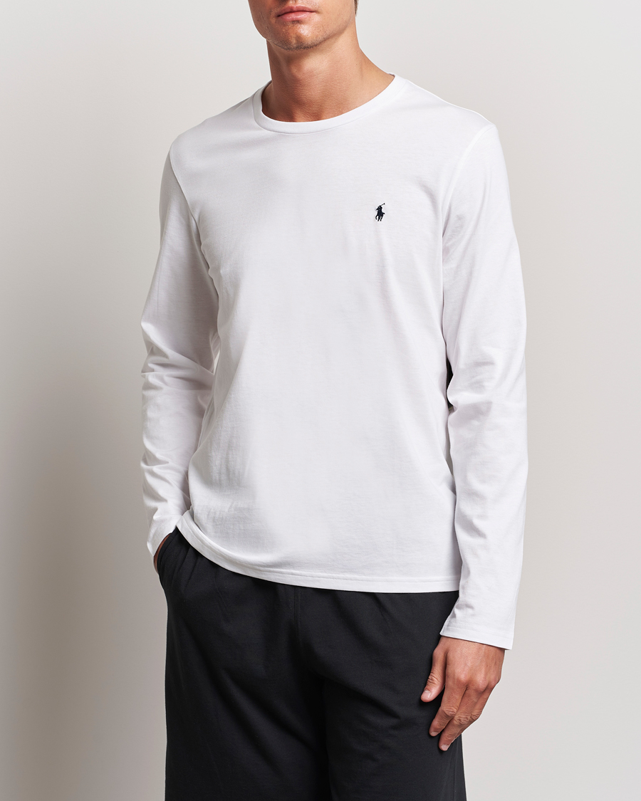 Uomini |  | Polo Ralph Lauren | Liquid Cotton Long Sleeve Crew Neck Tee White