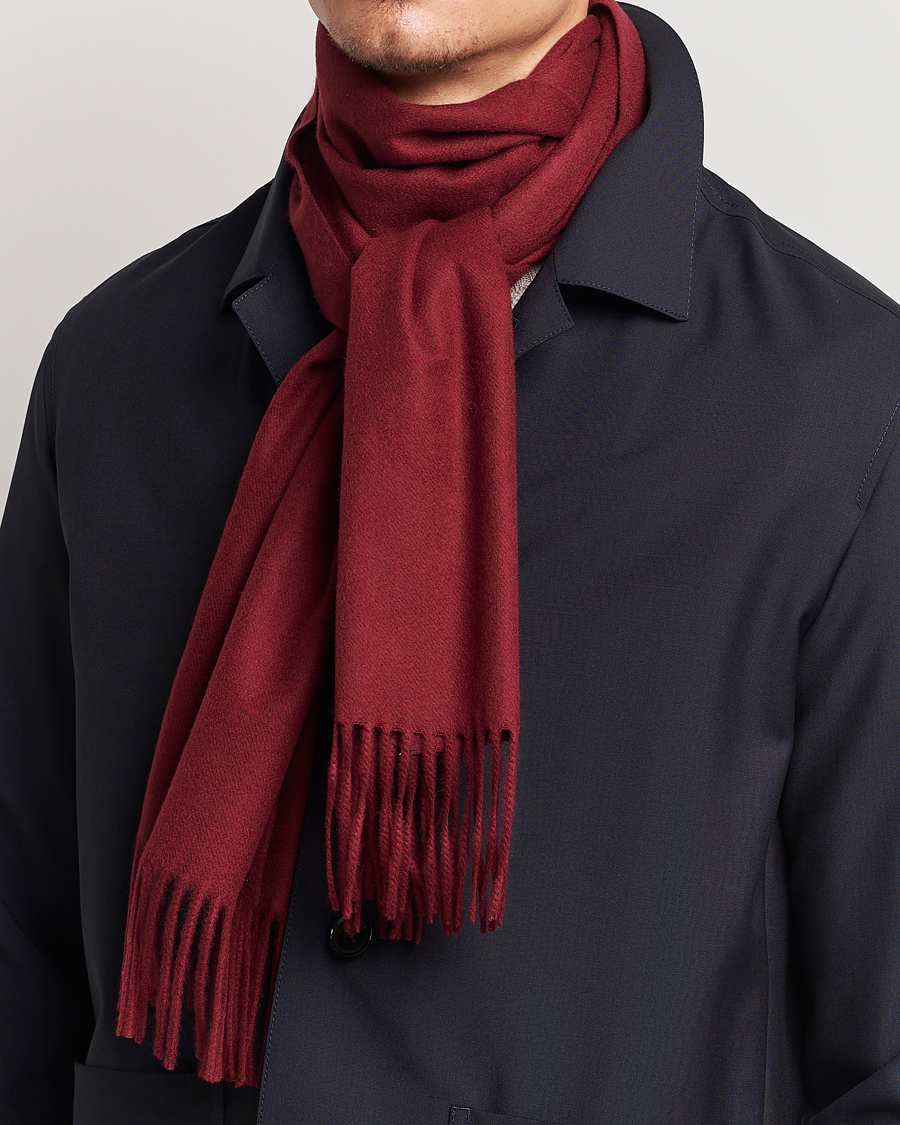 Uomini | Sciarpe | Piacenza Cashmere | Cashmere Scarf Burgundy