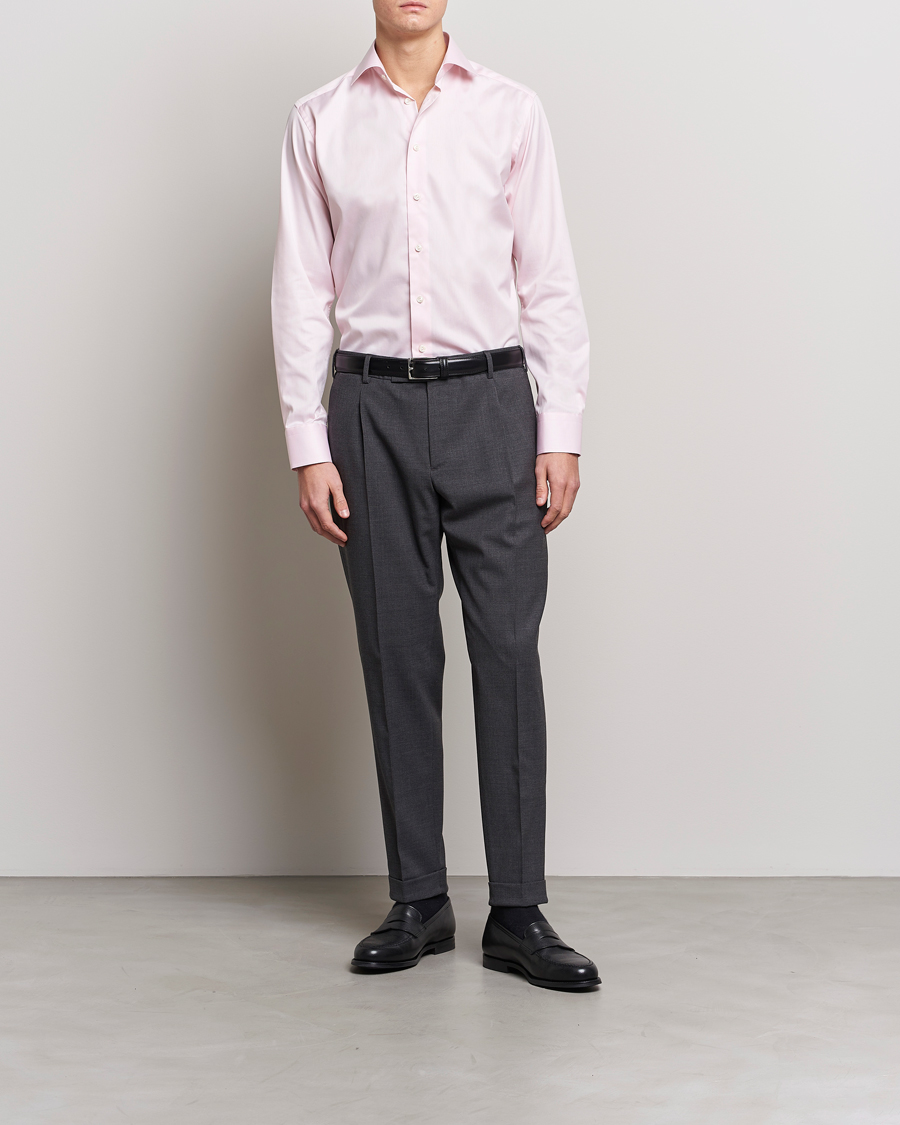 Uomini | Camicie business | Eton | Slim Fit Signature Twill Shirt Pink