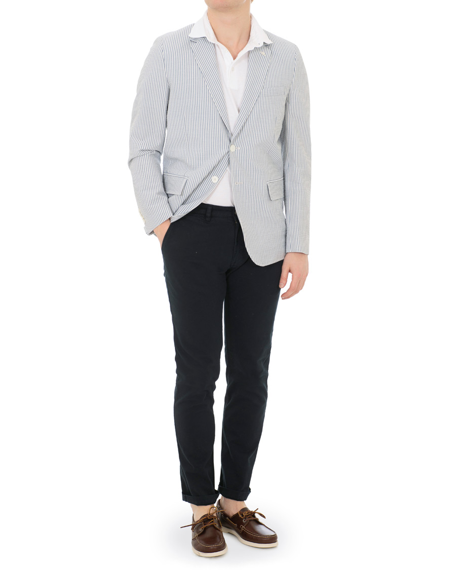Uomini | Blazers | GANT | Seersucker Stripe Blazer Eggshell