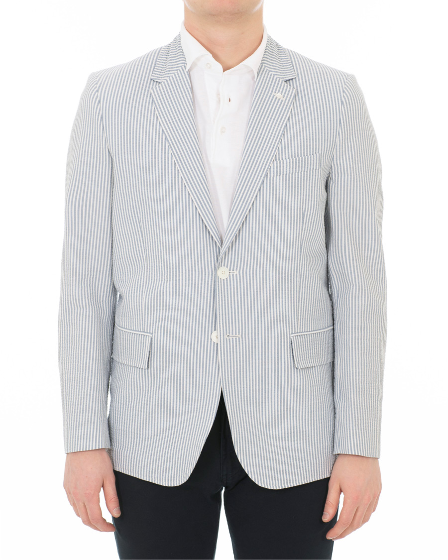 Uomini | Blazers | GANT | Seersucker Stripe Blazer Eggshell