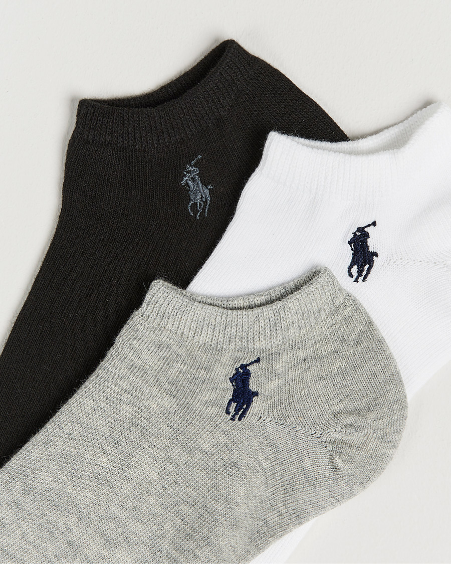 Uomini |  | Polo Ralph Lauren | 3-Pack Ghost Sock Black/Grey/White