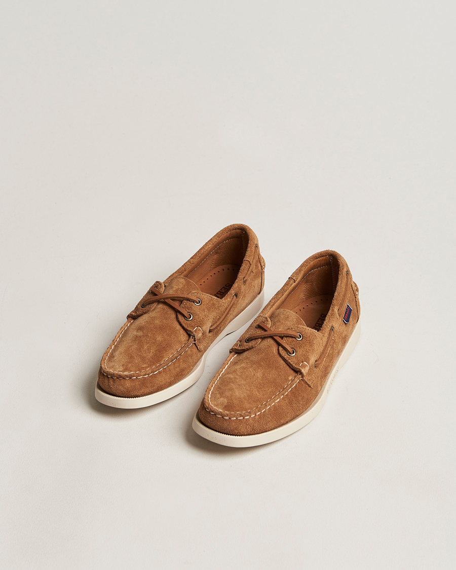 Uomini | Sebago | Sebago | Docksides Suede Boat Shoe Brown Cognac