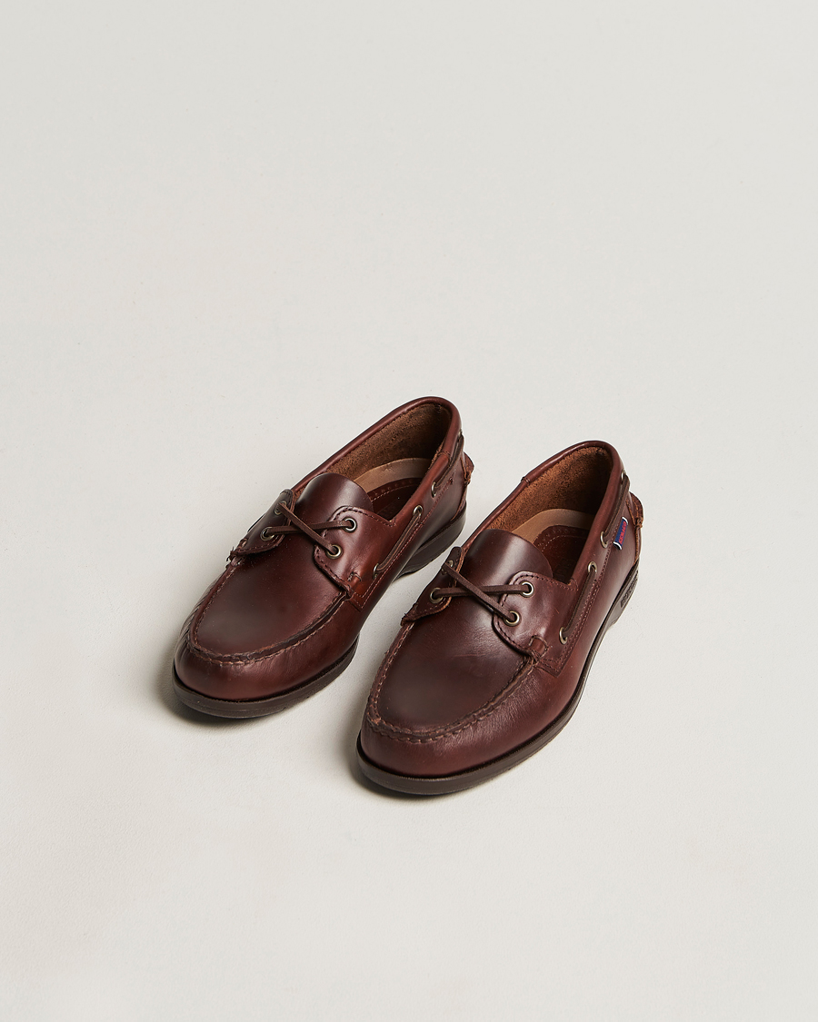 Uomini |  | Sebago | Endeavor Oiled Leather Boat Shoe Brown