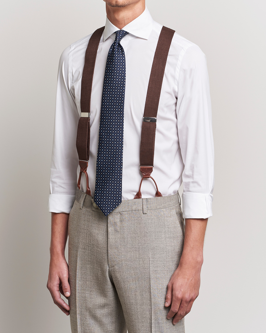 Uomini |  | Albert Thurston | Linen Braces 38mm Brown