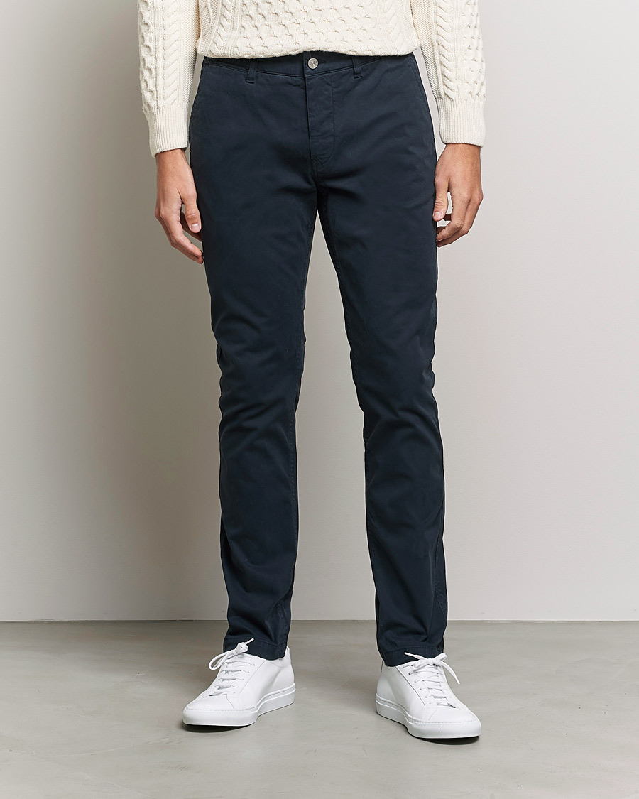 Uomini |  | NN07 | Marco Slim Fit Stretch Chinos Navy Blue