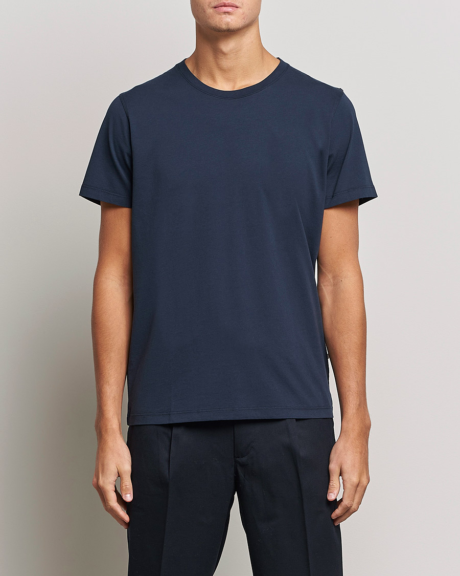 Uomini | T-shirt | NN07 | Pima Crew Neck Tee Navy Blue