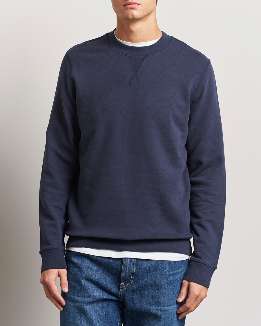 Uomini |  | Sunspel | Loopback Sweatshirt Navy