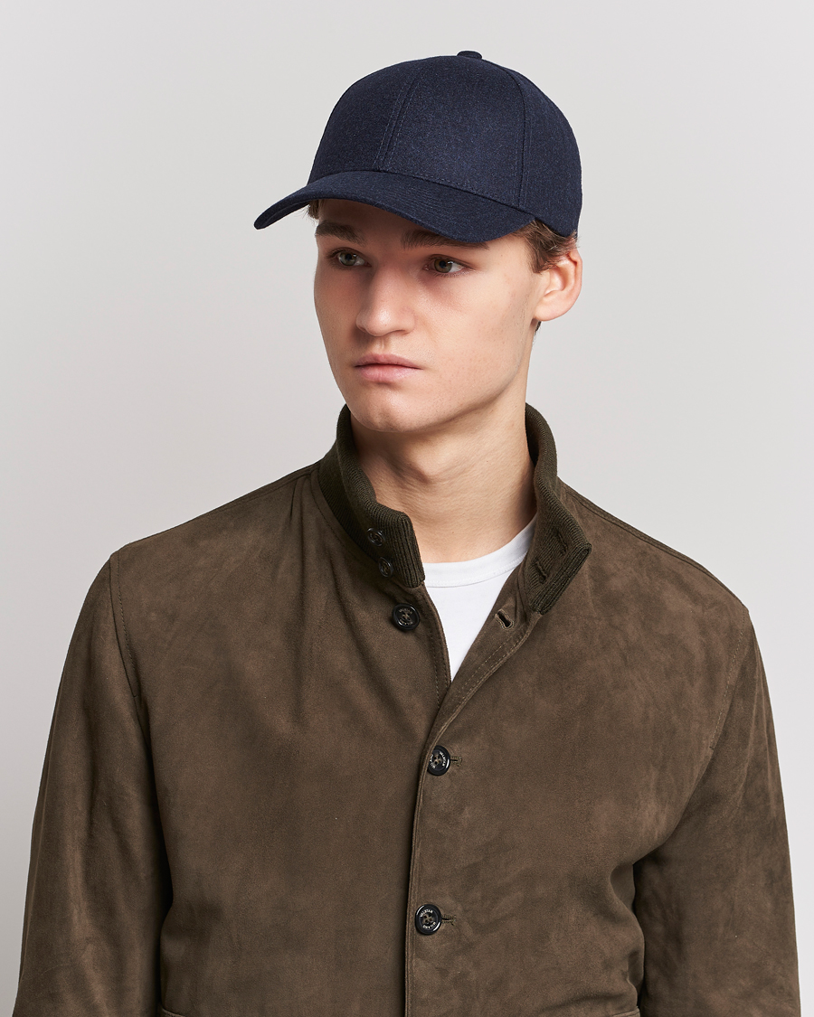 Uomini | Cappelli & Berretti | Varsity Headwear | Flannel Baseball Cap Dark Navy