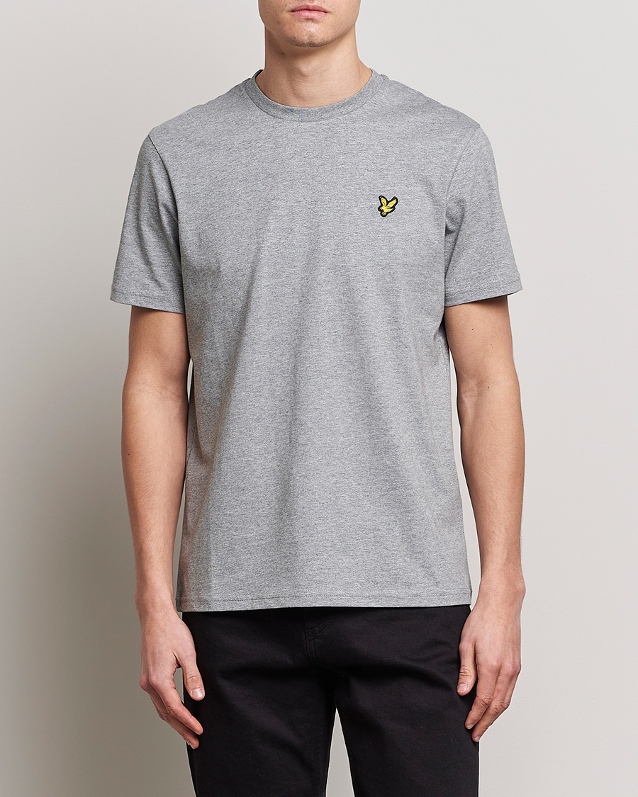 Uomini | Abbigliamento | Lyle & Scott | Crew Neck Organic Cotton T-Shirt Mid Grey Marl