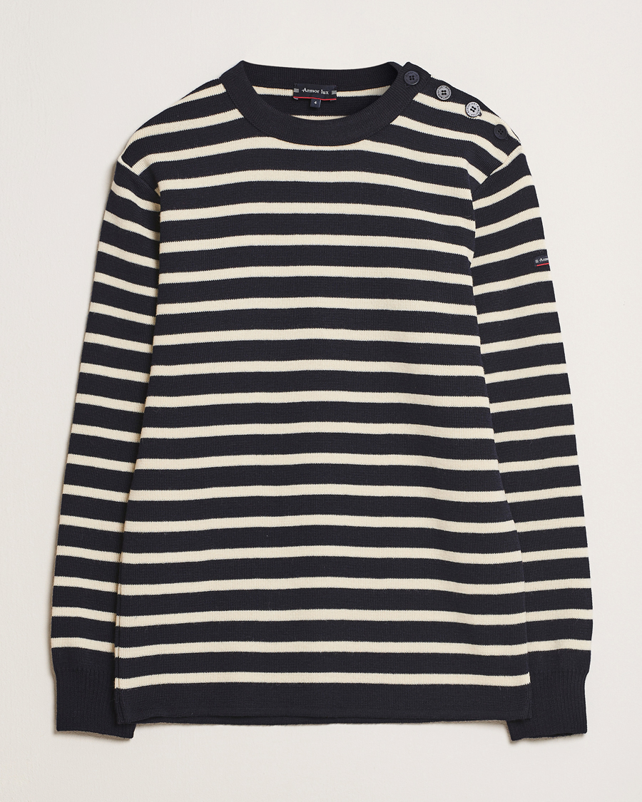 Uomini | Maglieria | Armor-lux | Fouesnant Classic Sweater Rich Navy/Nature
