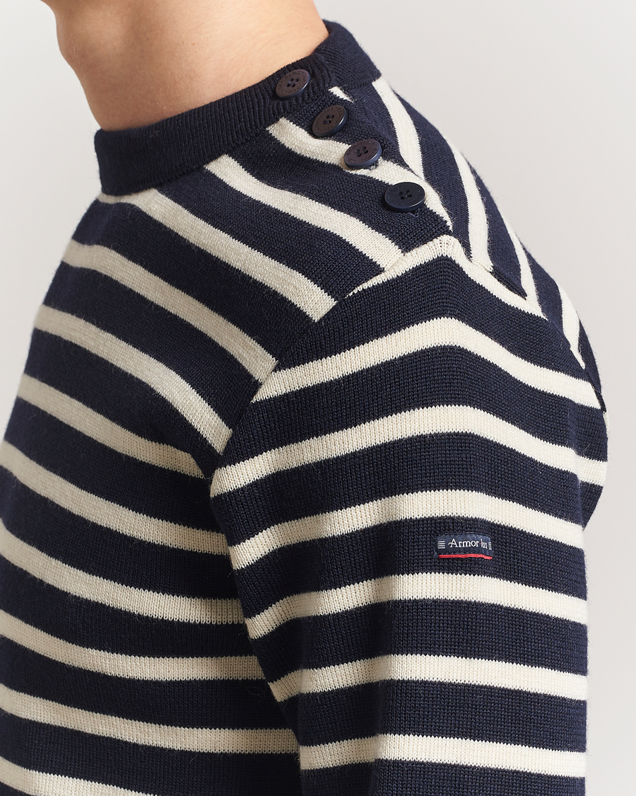 Uomini | Maglieria | Armor-lux | Fouesnant Classic Sweater Rich Navy/Nature