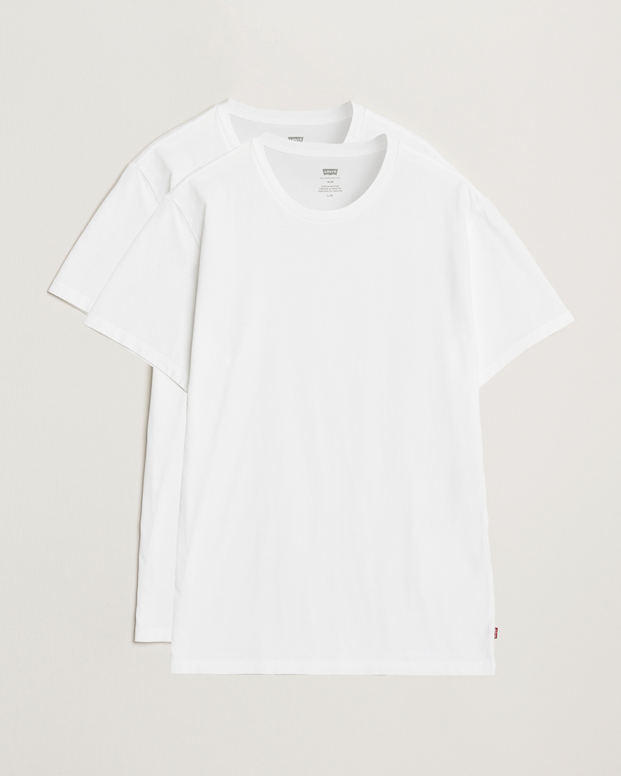 Uomini | T-shirt | Levi's | 2-Pack Crew Neck T-Shirt White