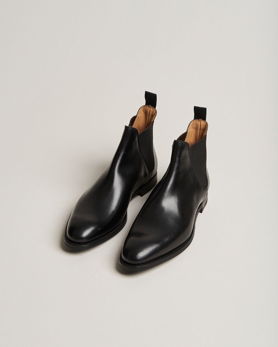 Uomini | Stivali neri | Crockett & Jones | Chelsea 8 City Sole Black Calf