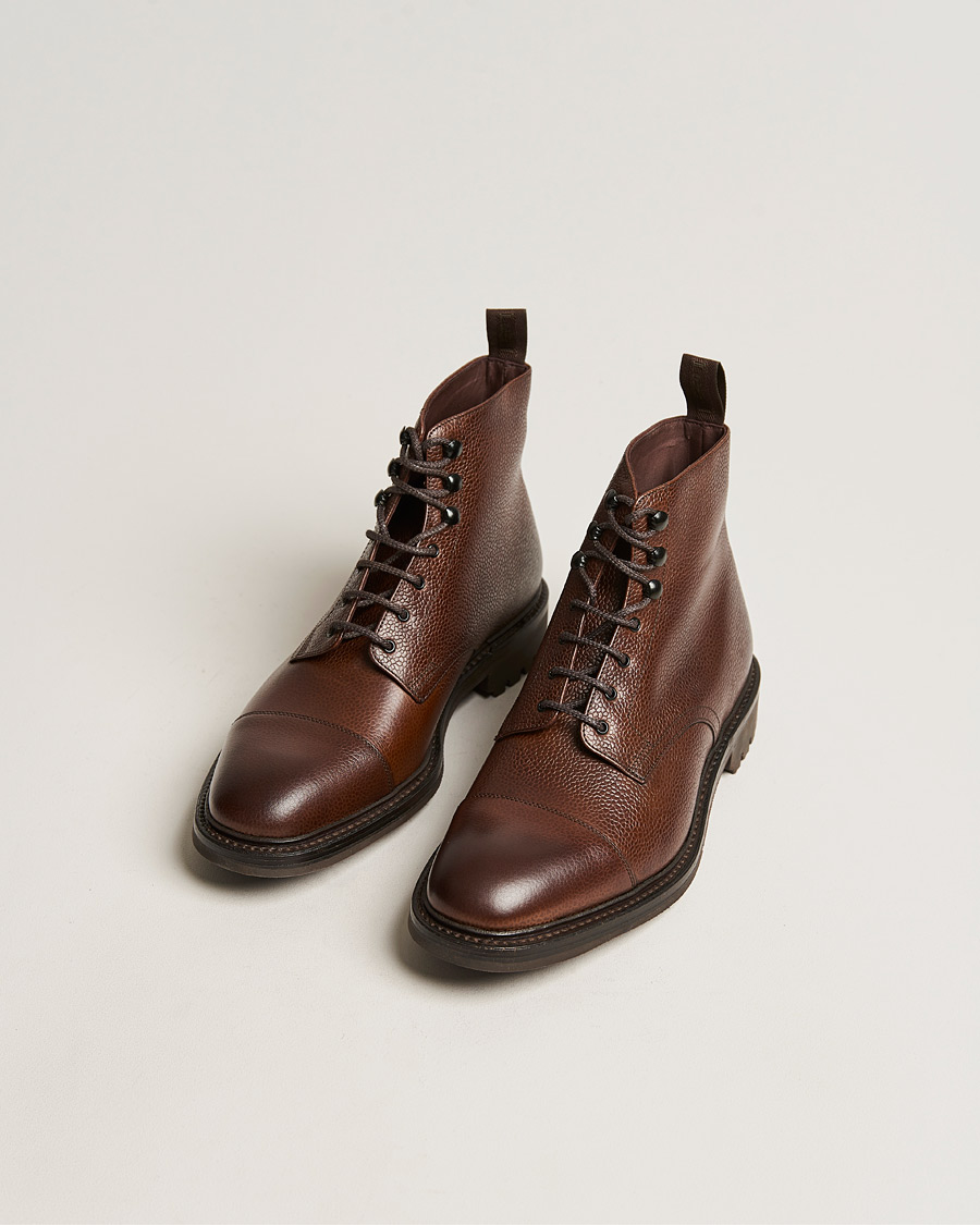 Uomini | Loake 1880 | Loake 1880 | Sedbergh Derby Boot Brown Grain Calf