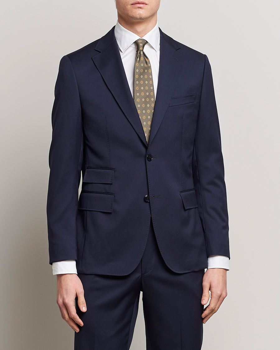 Uomini | Giacca da abito | Morris Heritage | Prestige Wool Suit Blazer Navy