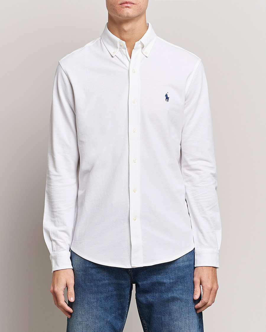 Uomini | Camicie | Polo Ralph Lauren | Featherweight Mesh Shirt White