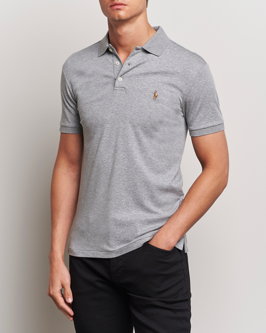 Uomini |  | Polo Ralph Lauren | Slim Fit Pima Cotton Polo Steel Heather