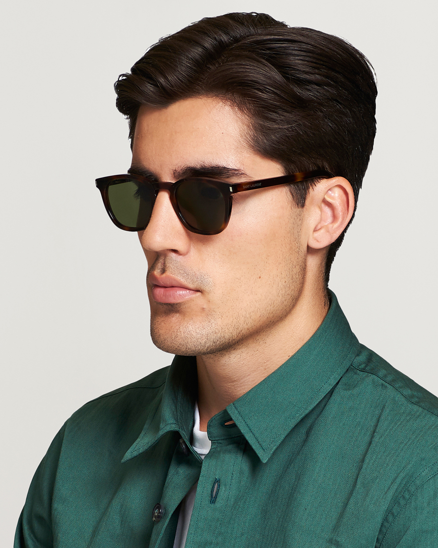 Uomini | Occhiali da sole | Saint Laurent | SL 28 Sunglasses Havana/Green